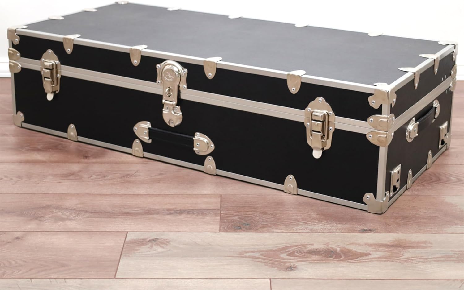 Rhino Trunk & Case Aromatic Cedar Trundle Trunk - 44”x20”x12” Home Storage Chest Trunk With Wheels - USA Made Secure Under Bed Footlocker for Clothes, Blankets & Pillows - Underbed Shoe Storage Box