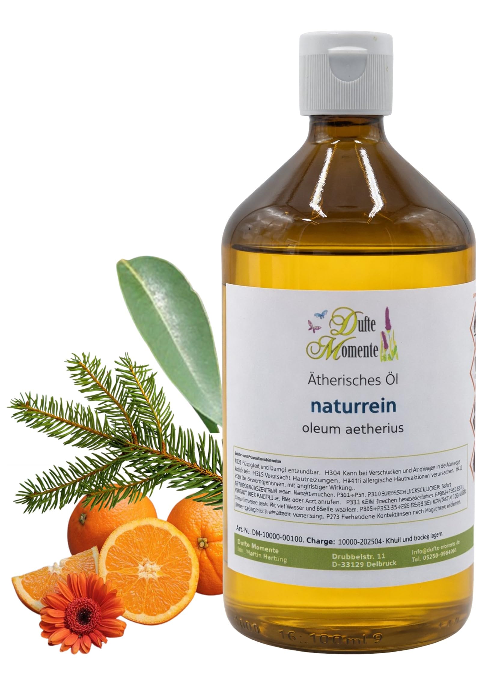Ätherische Ölmischung Frühling 500 ml – Amyris, Fichtennadel & Orange – naturrein – für Saunaaufguss, Diffusor & Duftlampe