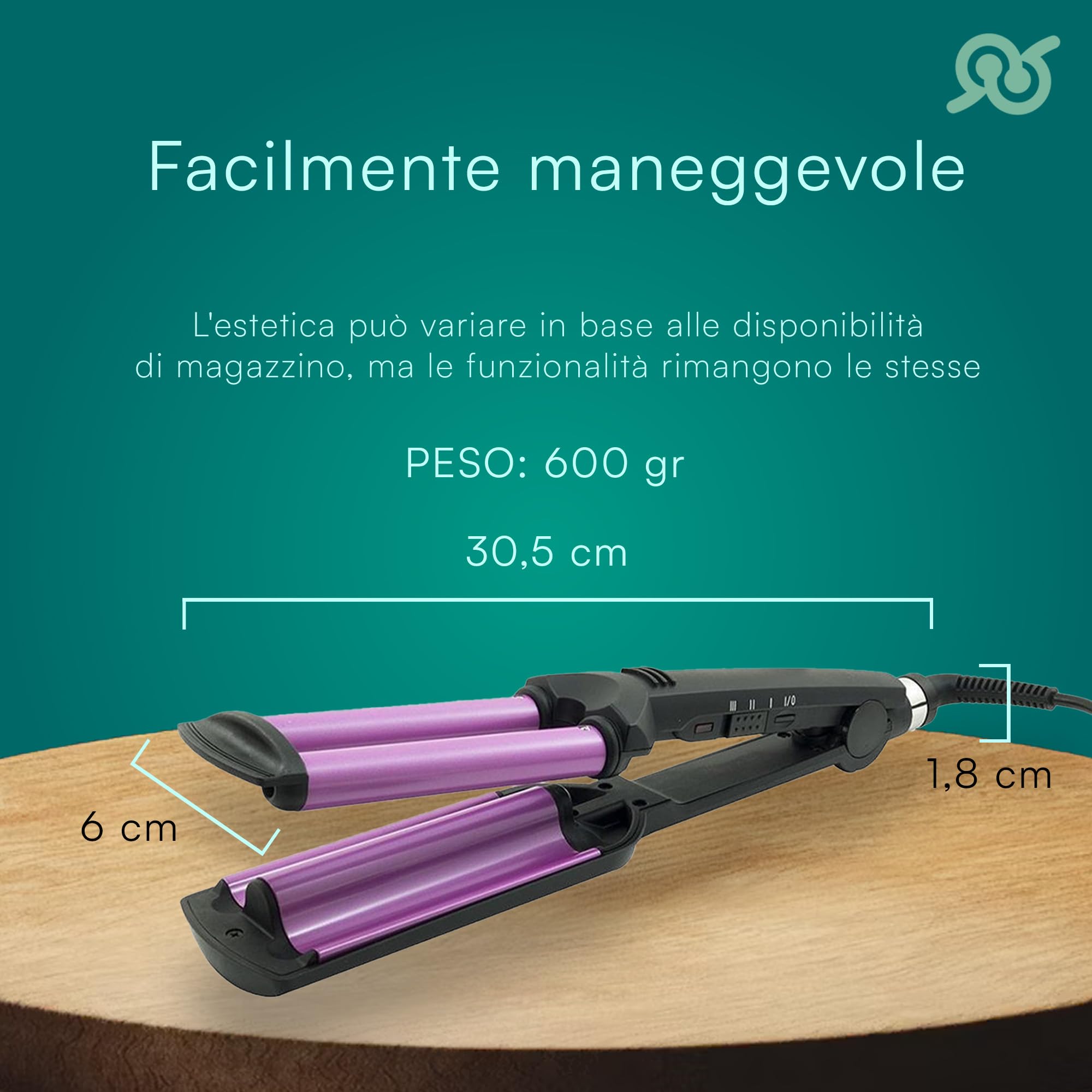 TEMPO DI SALDI Piastra Arricciacapelli professionale a 3 tubi, Max 200°C con Temperature Regolabile 120-160-200°C, Piastra Onde per Capelli per Acconciatura effetto Beach Waves Veloce e Duratura