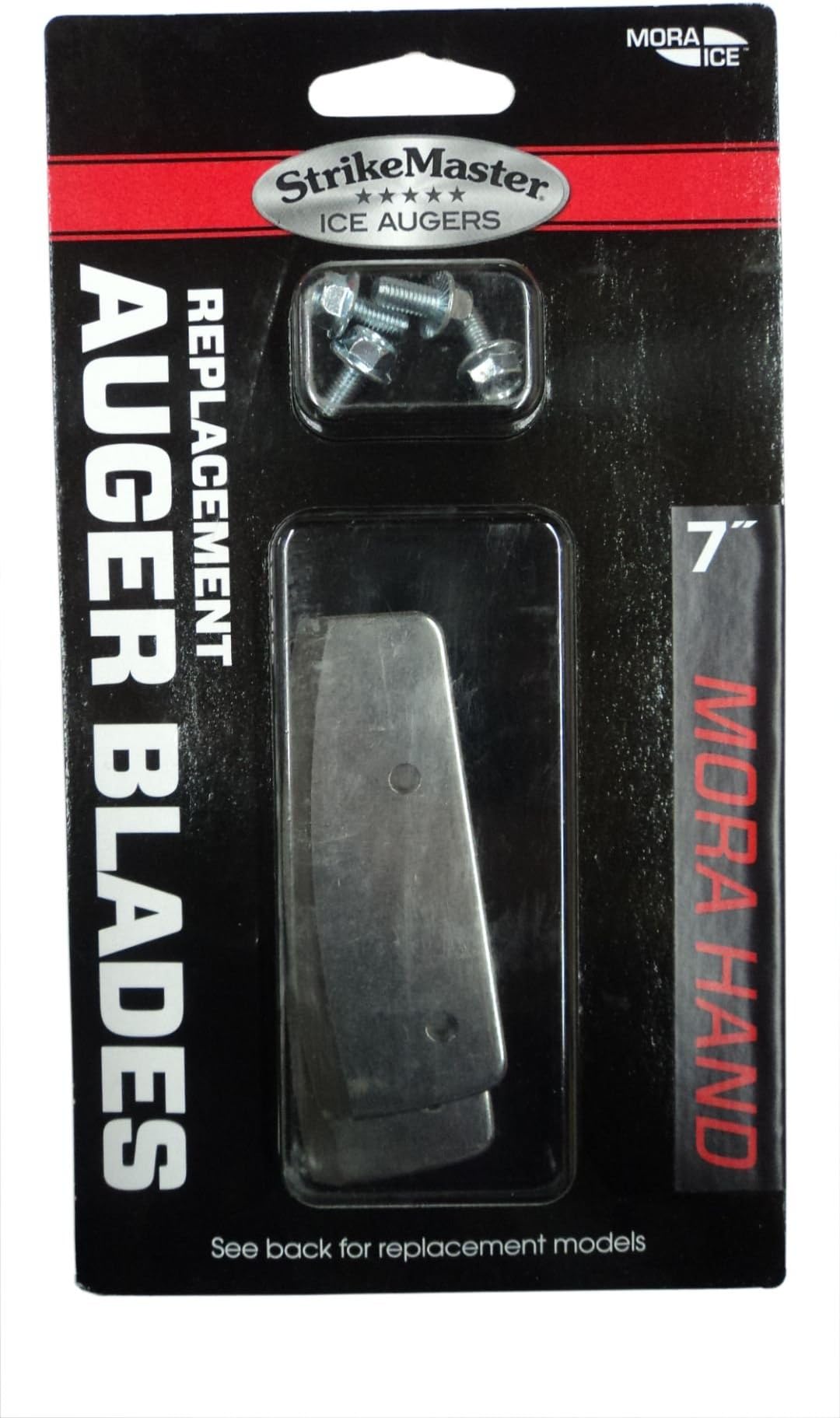 StrikeMaster7" Mora Replacement Blades - for Mora Ice Auger (Blue Shaft) - #MD-7B - Made in Sweden