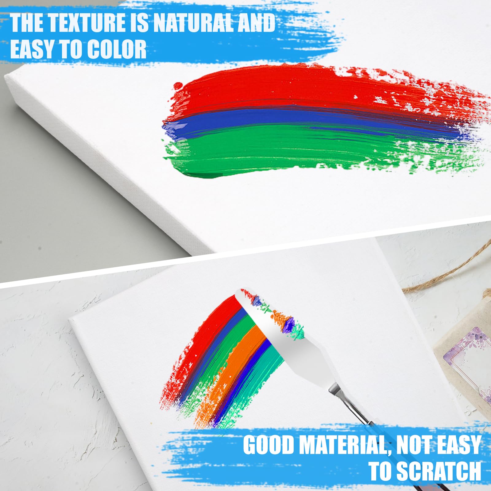 Set 6 Tele Per Dipingere - Cotone E Legno Di Pino, Per Artisti E Principianti - Foto 11