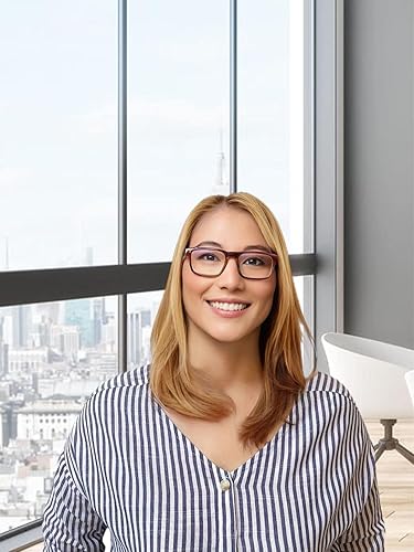 Miniatura 6 de MIYUI JAPAN EZ - Gafas de lectura para mujer, con bloqueo de luz azul, antifatiga ocular, tubo para lector de computadora, pequeño, vidrio delgado y