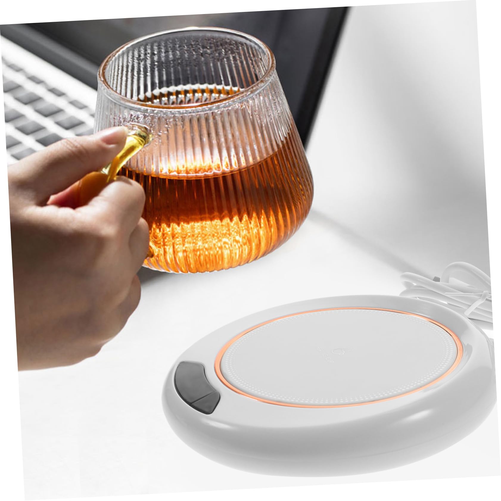Ciieeo Heating Coaster Temperature Mug Warmer for Office Electric Cup Heater Delicate Present for Tea Lovers