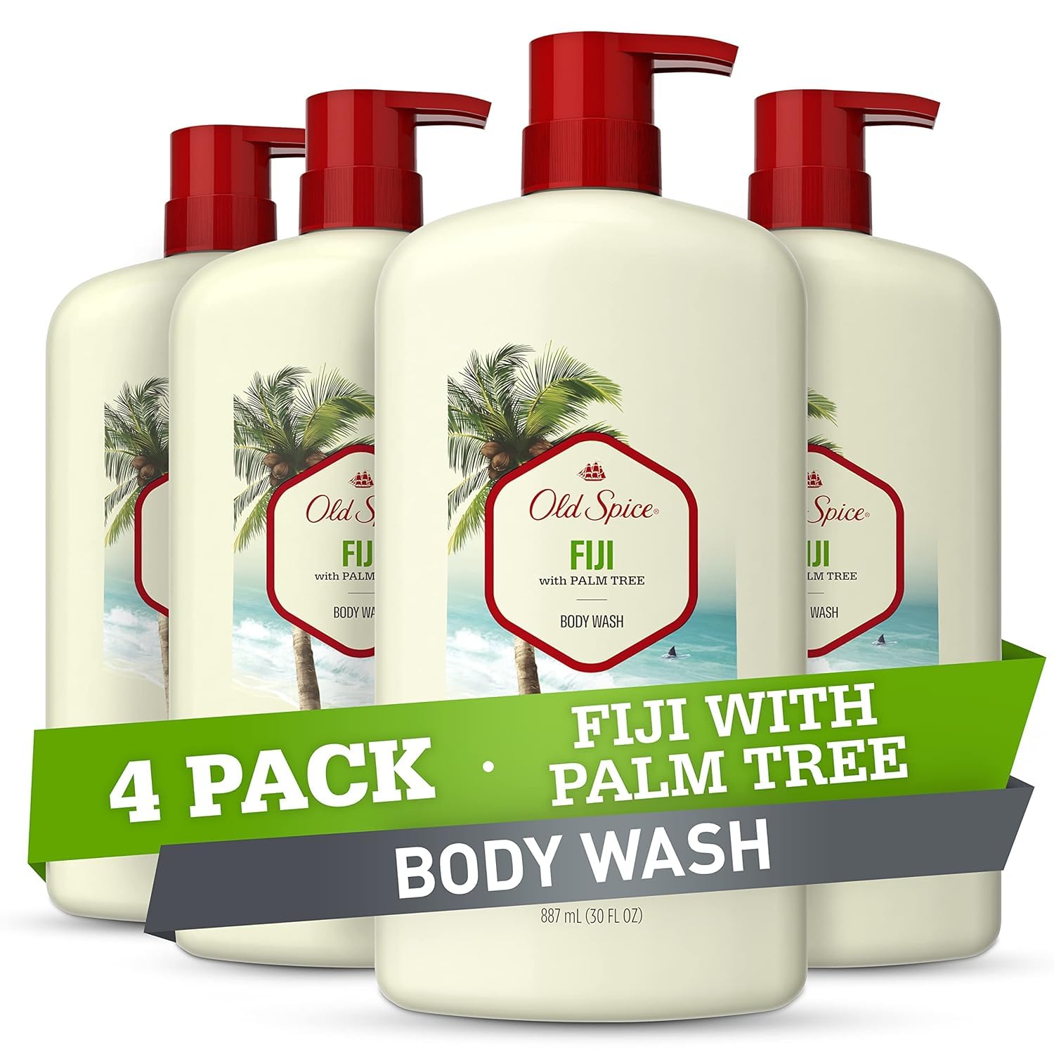 Old Spice Cleansing Body Wash for Men, 24/7 Shower Fresh with Lasting Scent, Cleanse & Refresh, Gentle on Skin, Vitamin B3, Fiji with Palm Tree + Coconut Scent, 30 oz (Pack of 4) Old Spice Cleansing Body Wash for Men, 24/7 Shower Fresh with Lasting Scent, Cleanse & Refresh, Gentle on Skin, Vitamin B3, Fiji with Palm Tree + Coconut Scent, 30 oz (Pack of 4)
