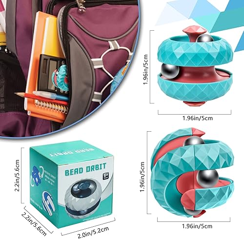 Miniatura 5 de Juguete de bola de órbita, cubo para ansiedad, juguete giratorio, pista infinito de cambio de volteo, juguetes creativos para aliviar el estrés para