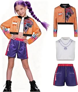 Comprar Disfraz De Cazador De Demonios Para Niñas, 3 Piezas Costume Anime Cosplay, K Pop Cosplay Disfraz para niños, para Cosplay, Halloween, Carnaval, Fiesta y Cumpleaños