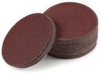 LEONTOOL 50 PCS 4 Inches Sanding Discs Hook and Loop 80 Grit Sanding Pads for Orbital Sander Round Orbital Sandpaper No Hole