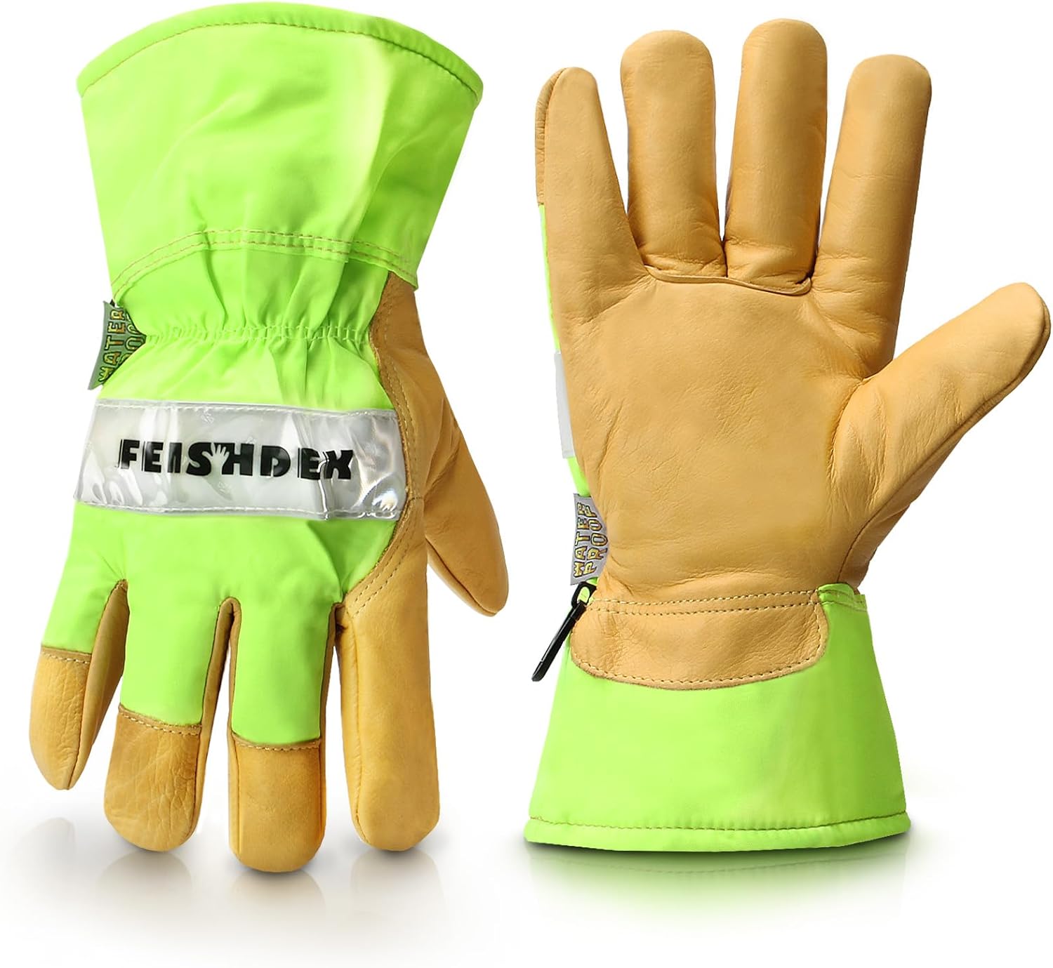 Reflective Winter Work Gloves, Waterproof Cold Weather Hi-Vis Safety Warm Gloves for Men & Women