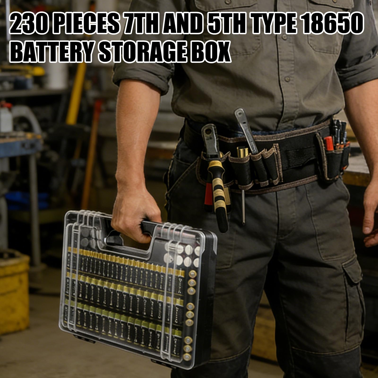 239 sztuk organizerów na baterie, 300 x 242 x 95 mm, pudełko do przechowywania baterii, pudełko na baterie z testerem, walizka na baterie do gospodarstwa domowego i warsztatu, materiał PE, kolor