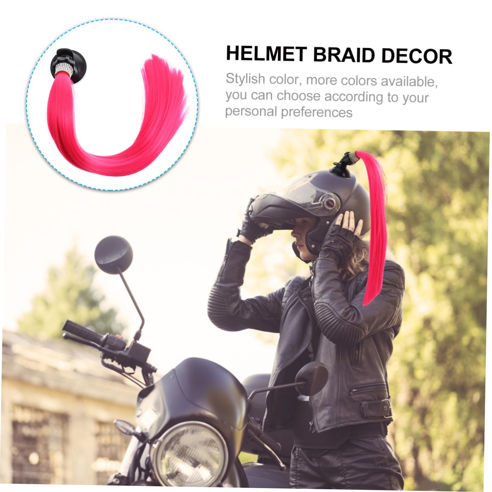 SOLUSTRE 2piezas Decoración De De Moto Trenzas Accesorios para Adorno Desmontable De Pelo para Motocicletas