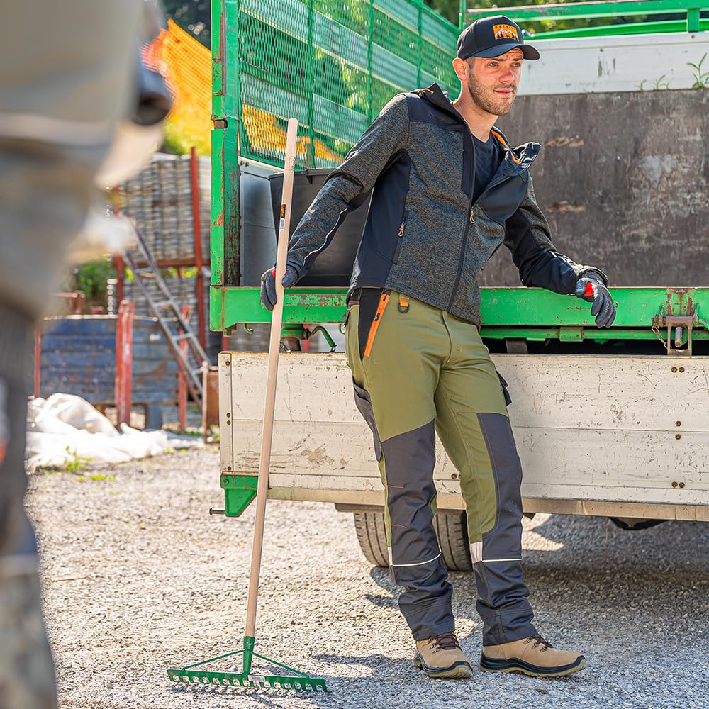 Kapriol Pantalon de Travail Premium TENERE PRO Homme | Jardinier | Taille élastique | Vert | XL