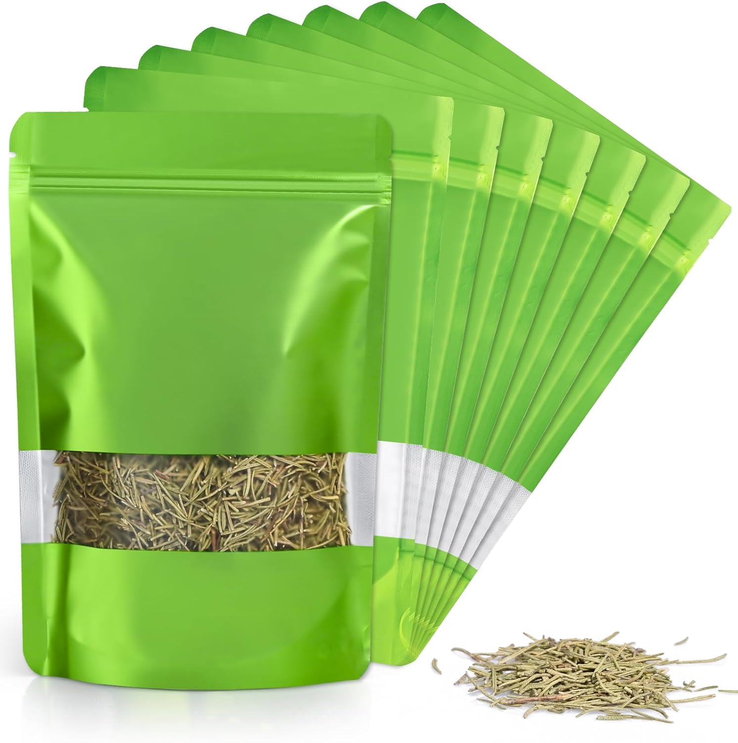 100 Pack Smell Proof Bags, Resealable Bags with Matte