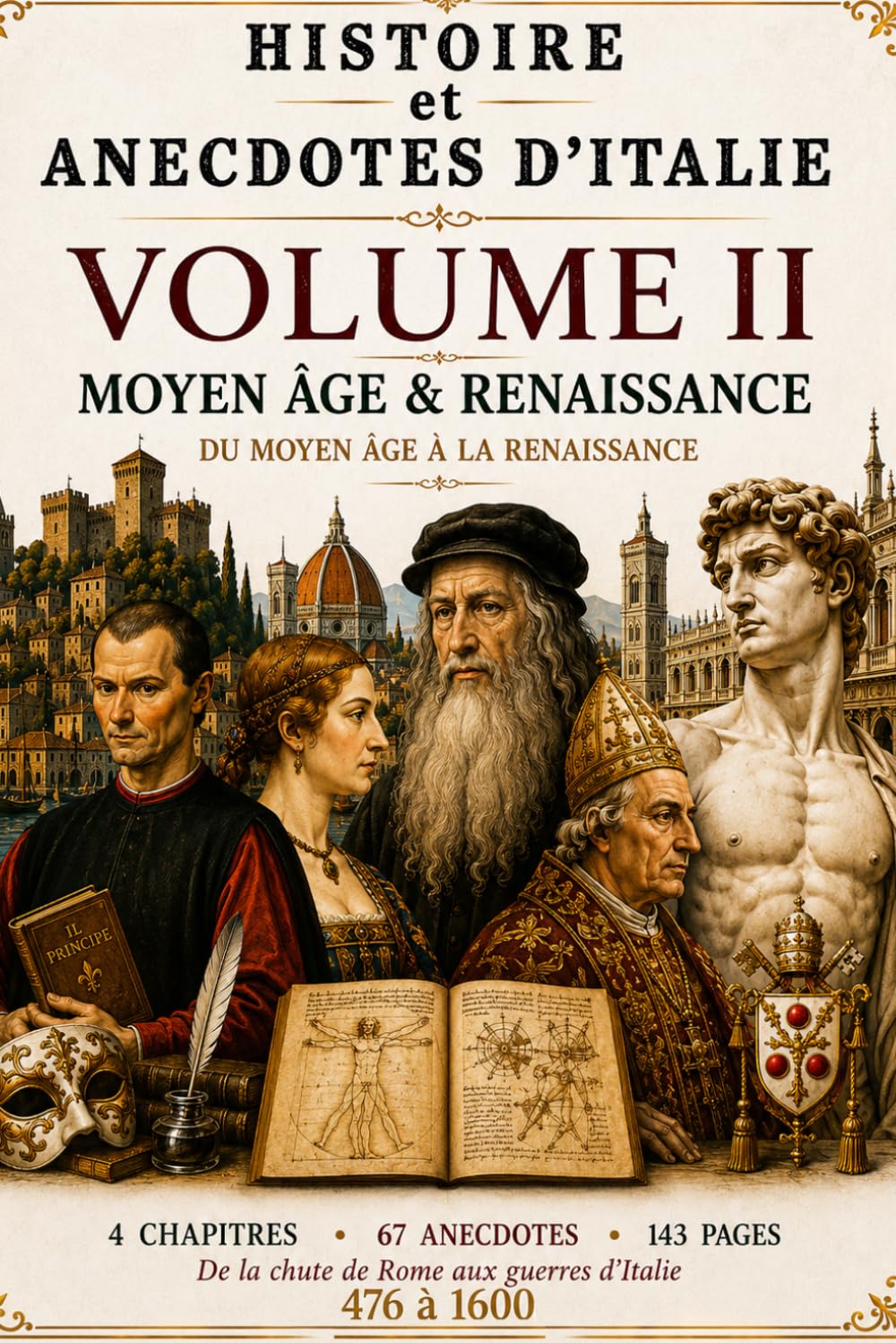 HISTOIRE et ANECDOTES D'ITALIE Du Moyen Âge à la Renaissance: VOLUME II — MOYEN ÂGE & RENAISSANCE --Version couleur--