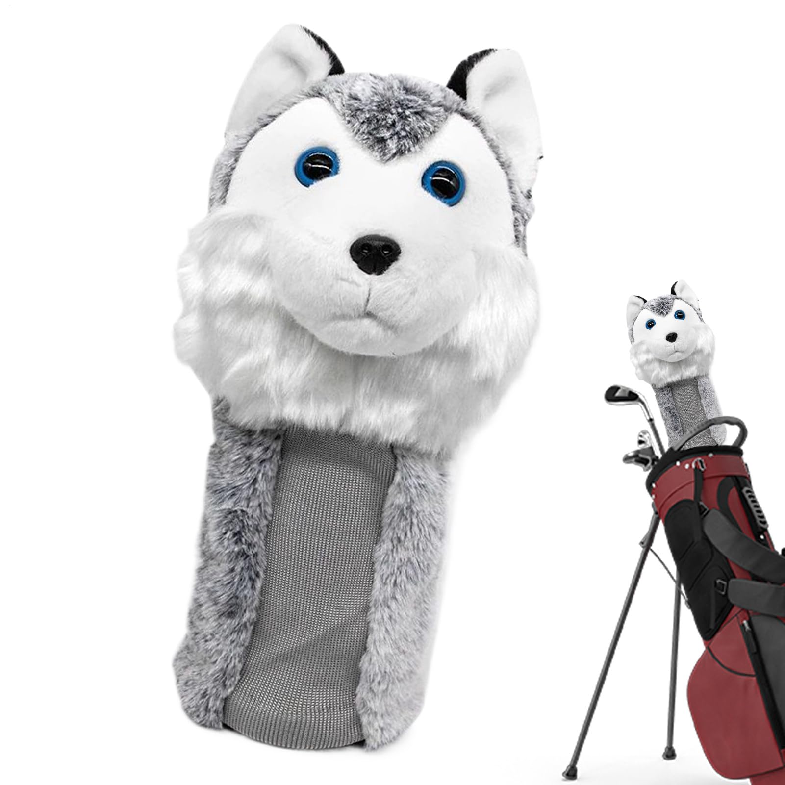 Fundas para cabeza de golf, ligeras y divertidas, a prueba de golpes, 22 cm, fundas de conductor de felpa para perros, fundas de club de animales lindos, práctico protector de club, para competición