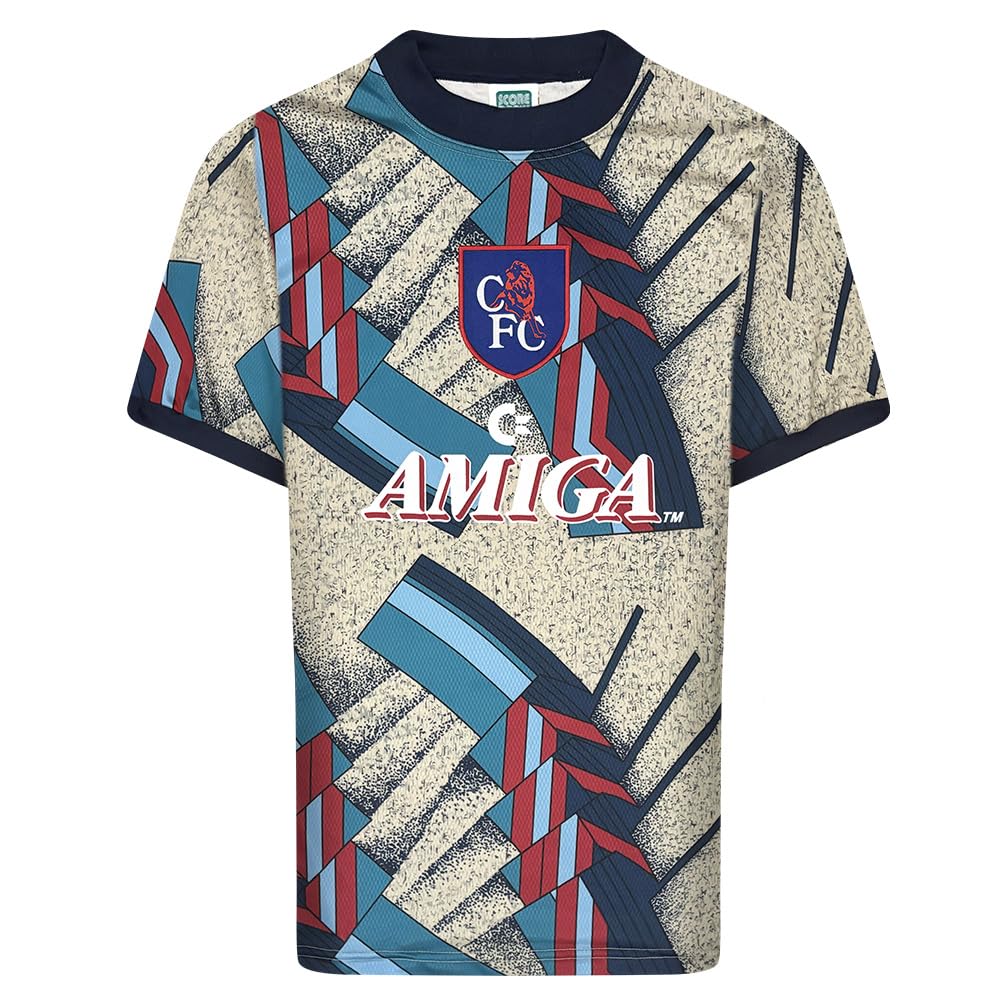 Score Draw Chelsea 1994 Home Retro Goalkeeper Shirt Ecru/Multi Large Polyester
