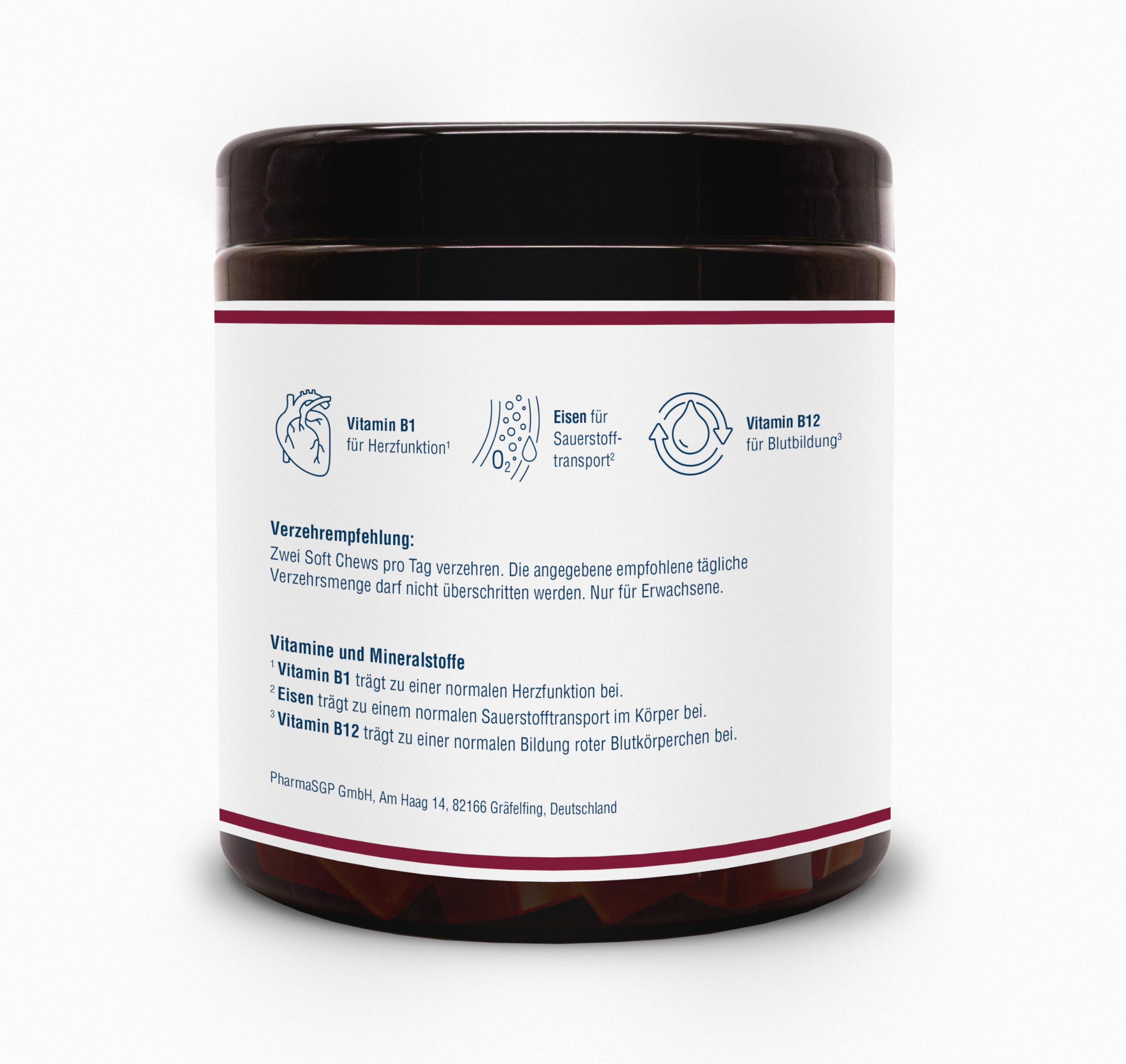Rote Power [120 Stück] - Rote-Bete-Dragee mit Vitamin B1 für eine normale Herzfunktion*. Laborgeprüft, vegan, gluten- und laktosefrei. Mit fruchtigem Açaí-Geschmack - Made in Switzerland