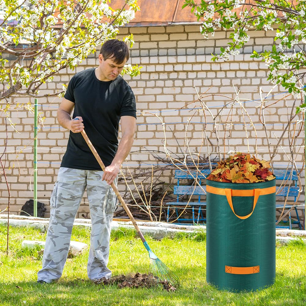 2 Sacchi Per Rifiuti Da Giardino 272L - Impermeabili, Con Maniglie, In Tessuto Resistente - Foto 6