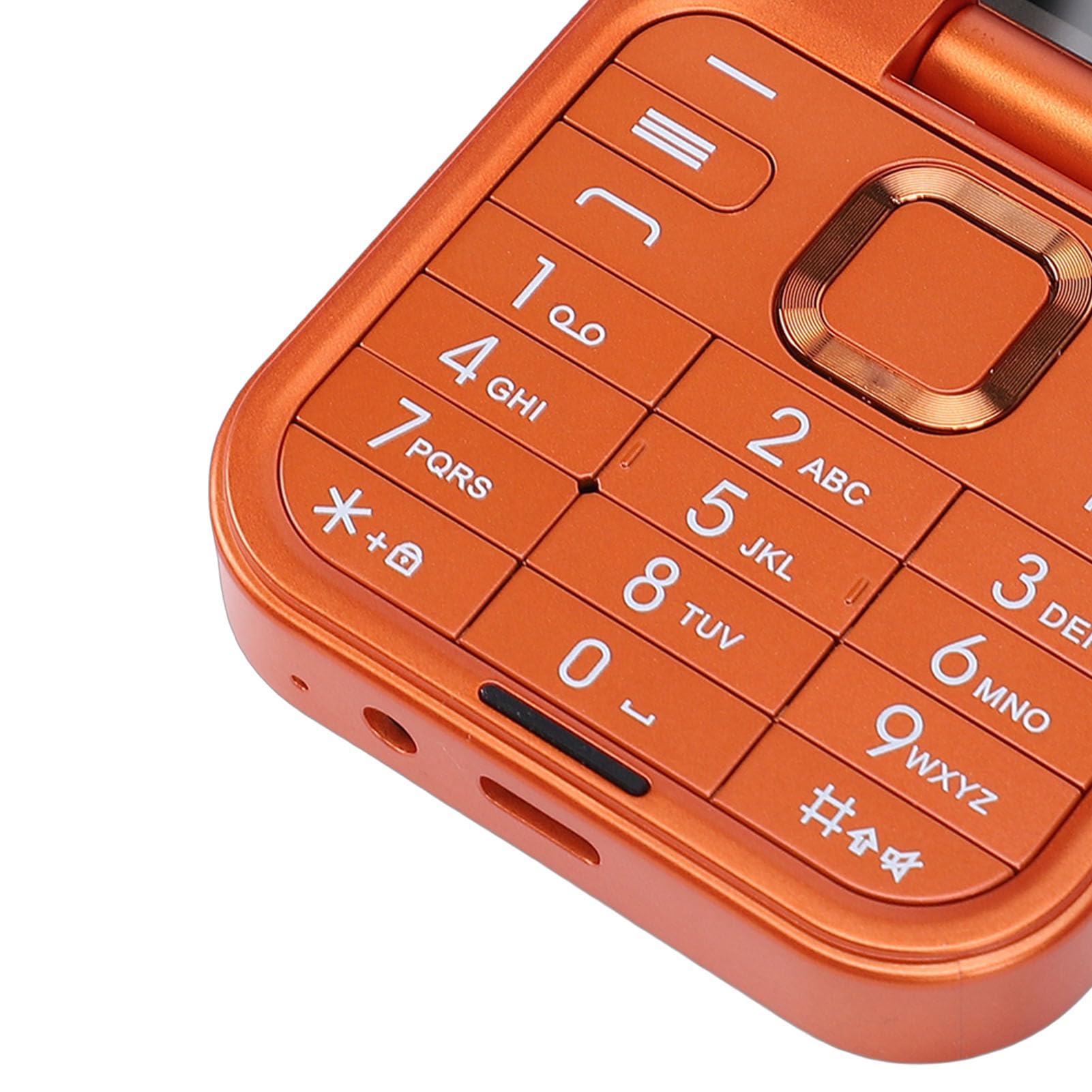 Elprico Teléfono con Tapa 4G LTE, Teléfono Celular Desbloqueado para Personas Mayores con Doble SIM en Espera, Pantalla de 1,77 Pulgadas con Bluetooth 5.0 y Altavoz de Alto Volumen, para (Orange)