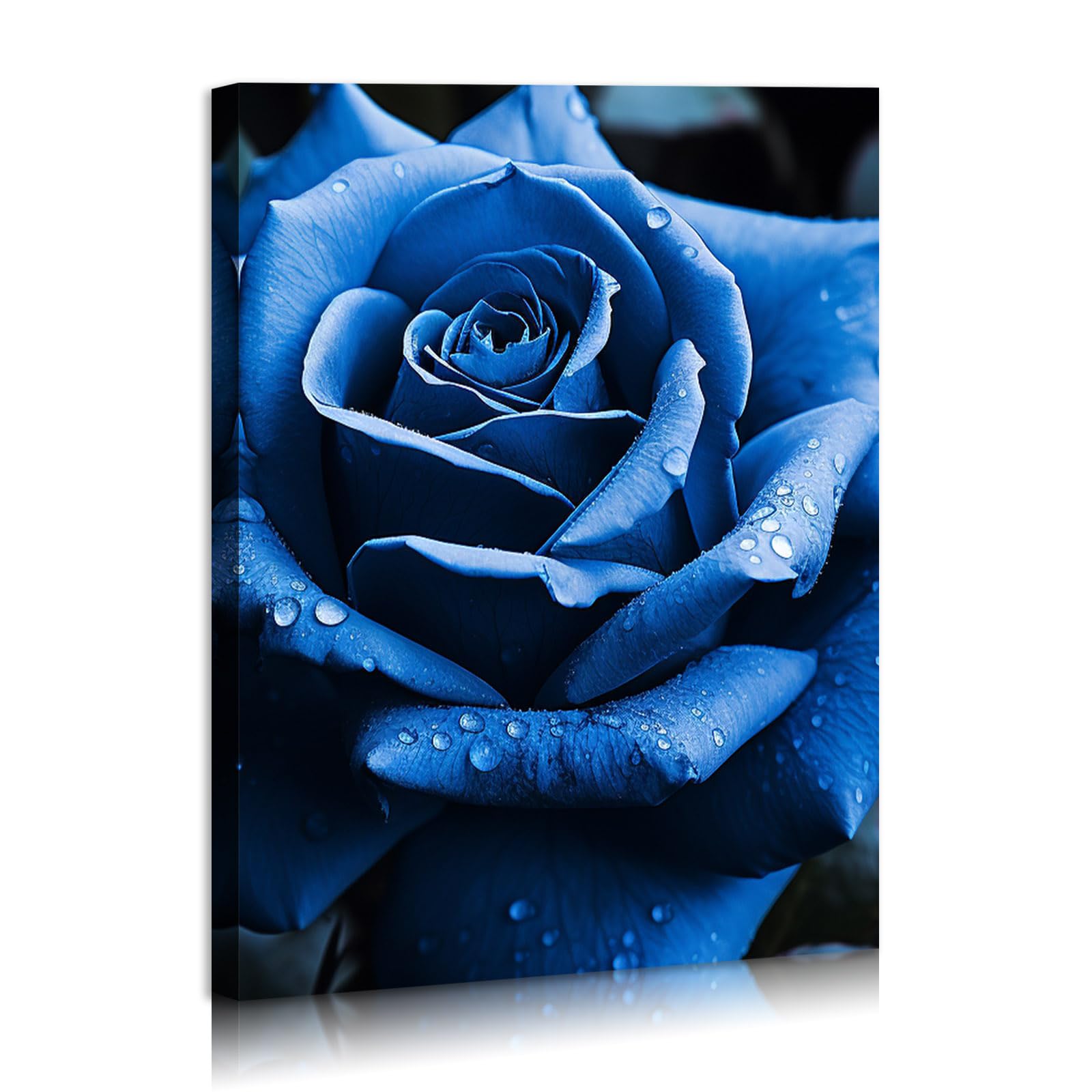 Amazon.co.jp: ブルーローズ キャンバス ウォールアート 花の絵 壁装飾