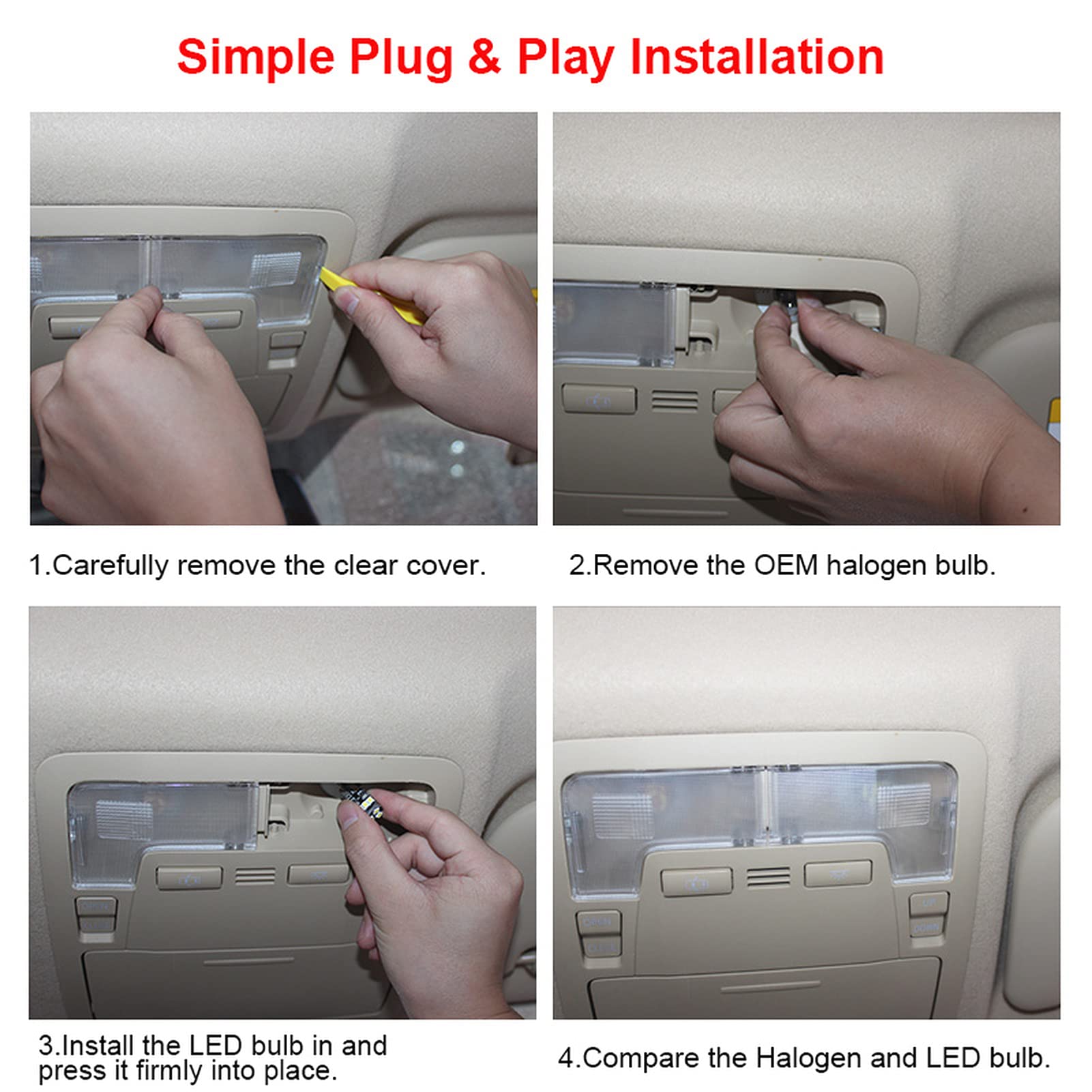 22 pz Bianco Canbus LED Targa Lampada Kit Luce Interna, Per BMW Serie 7 E38 1994-2001 Saloon Map Dome Plafoniera