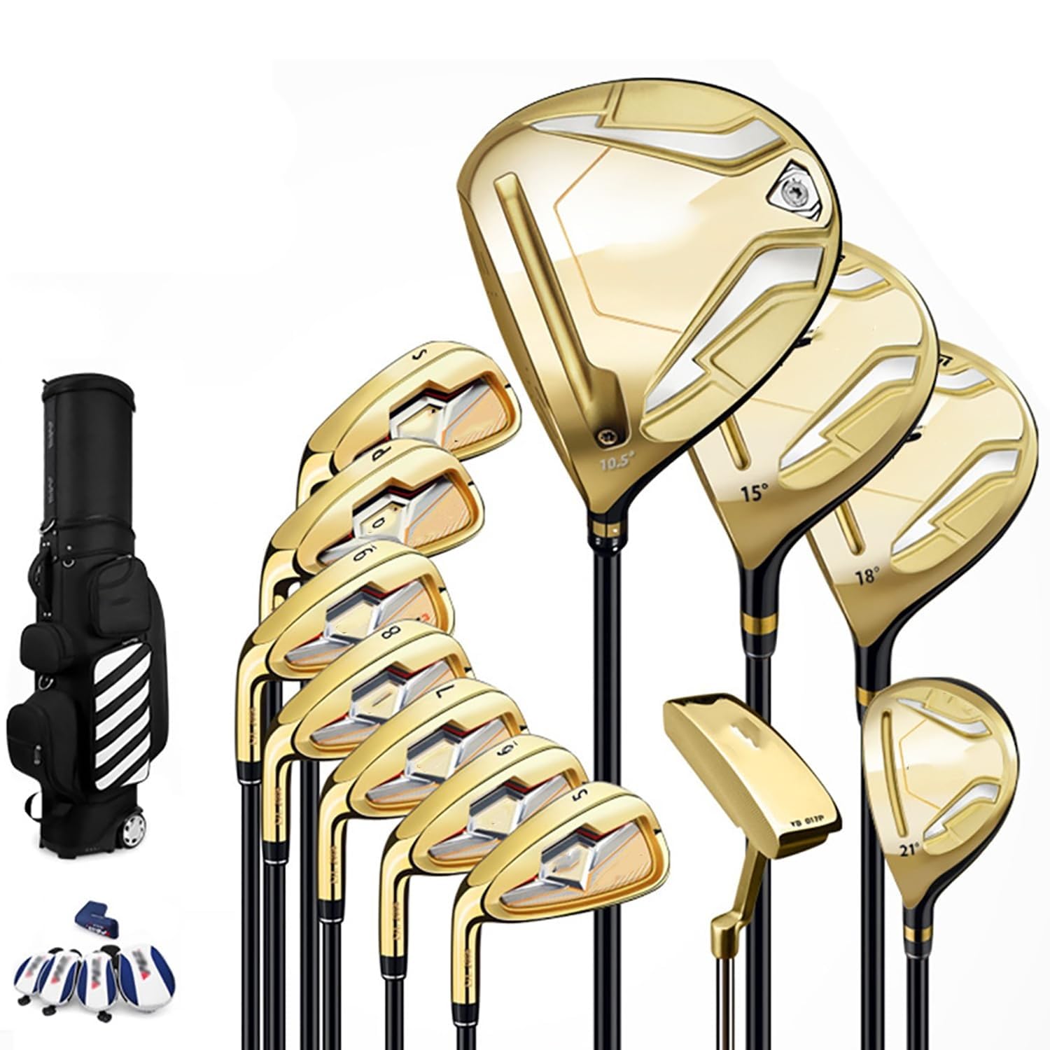 Set Completo Di 12 Mazze Da Golf Con Asta In Carbonio, Set Di Mazze Da Golf For Mancini Da Uomo Con Sacca Da Golf, Sacca For Palline Da Golf Standard, Allenamento Di Golf Indoor E Outdoor(S grade shaf