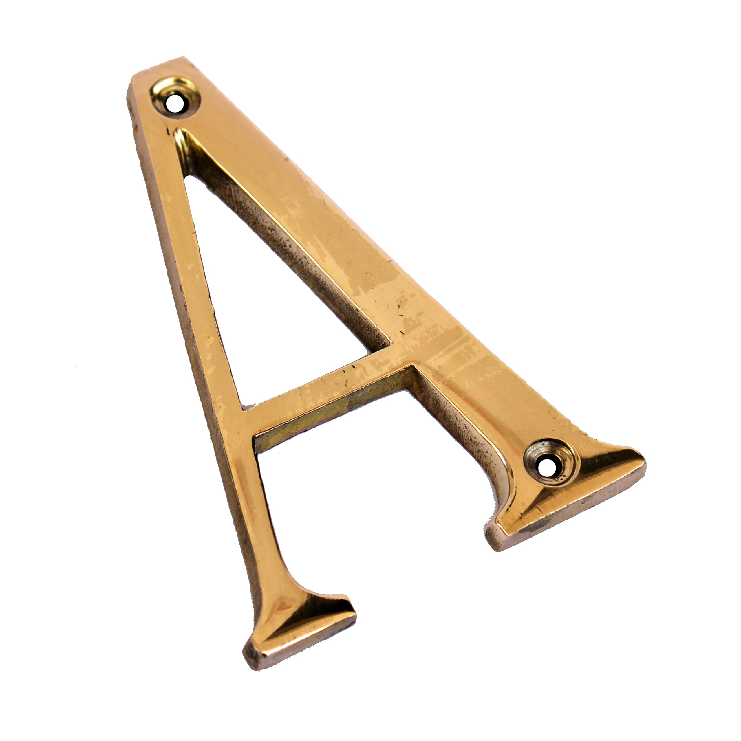 eSplanade - Brass House Hotel Door Name Alphabets - Wall Door Plaque Letter Alphabet - 3" Inches - Golden ("A" Alphabet) — Amazon image 2