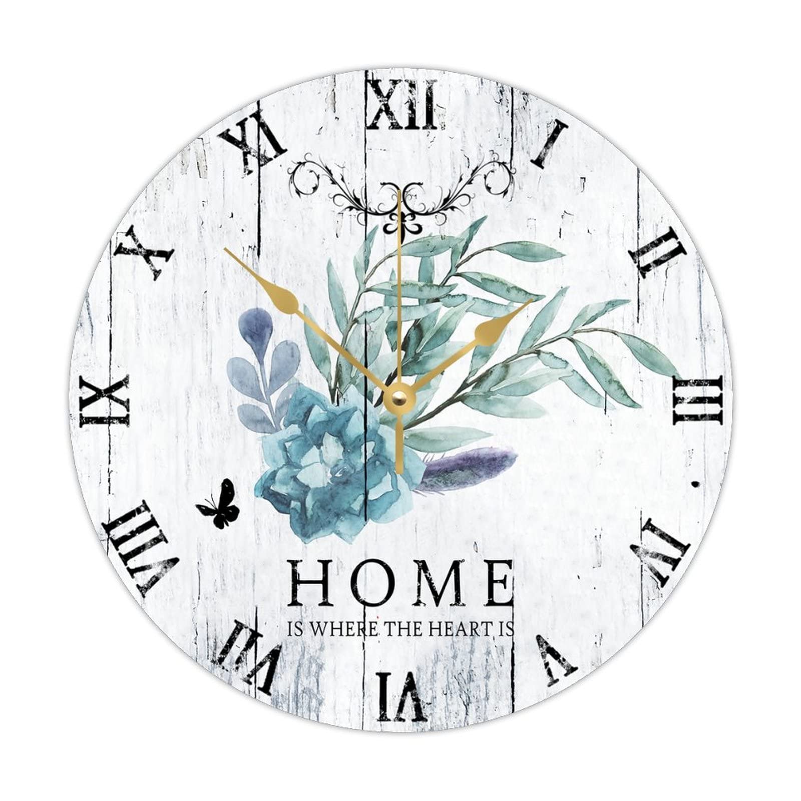 Horloge vintage Paris en bois grand format au design rétro pour salon élégant