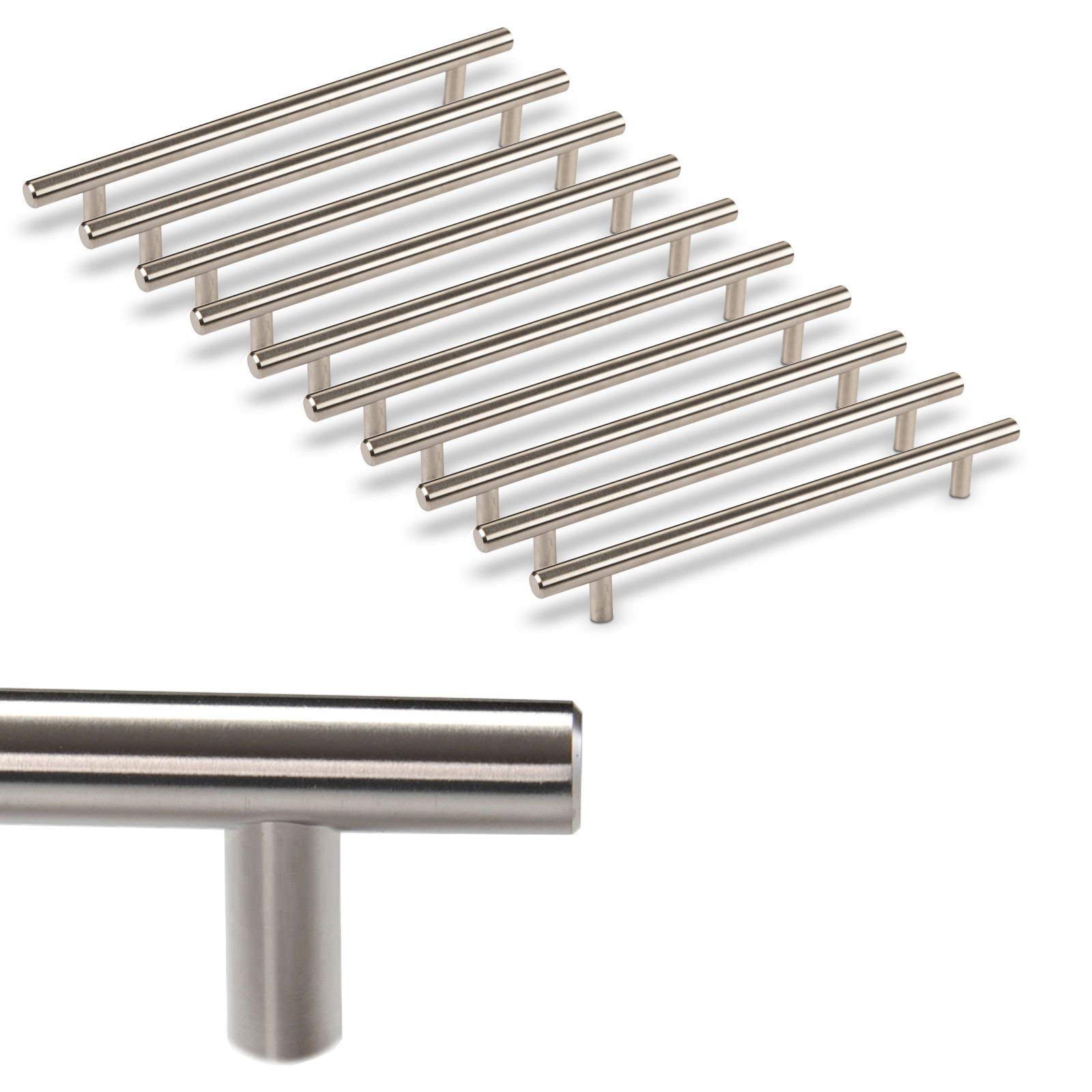 10 x Meubelgreep BG03e Boorgatafstand 192 mm geborsteld Beugelhandgreep