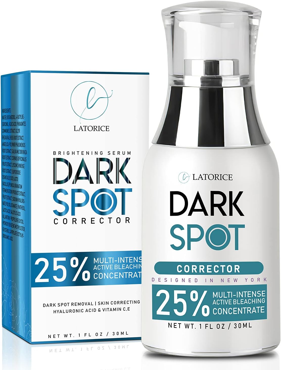 Latorice Dark Spot Remover for Face and Body, Dark Spot Corrector, Repair Dark Spot Corrector Face Serum, Natural Ingredient: 4-Butylresorcinol, Kojic Acid, Lactic Acid and Salicylic Acid,1 Fl Oz