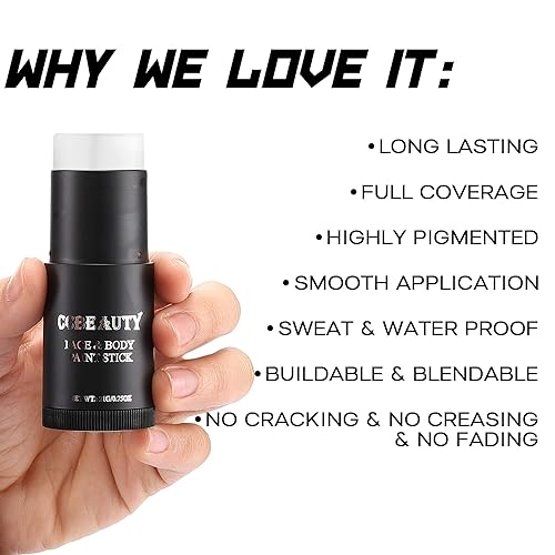 Vista 77 de CCbeauty Barra de pintura facial marrón, kit de pintura facial, pintura corporal profesional a base de aceite, maquillaje SFX no tóxico para ciervo