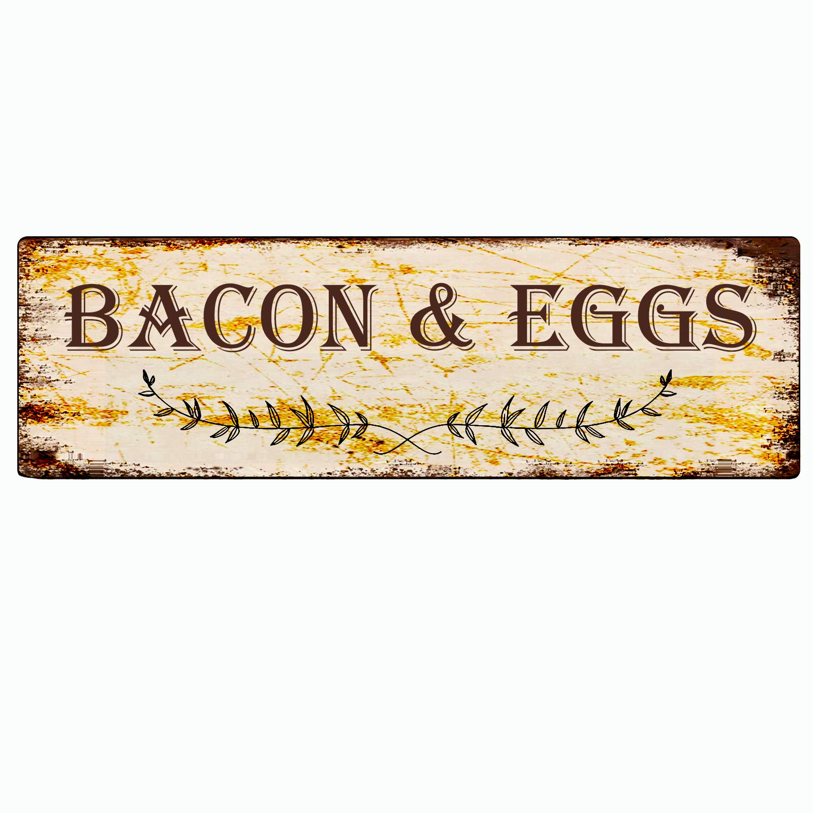 Bacon & Eggs Retro Tin Signs Aluminum Metal Sign for Kitchen Home Garden Wall Bar Cafe Decor 4x16 Inch