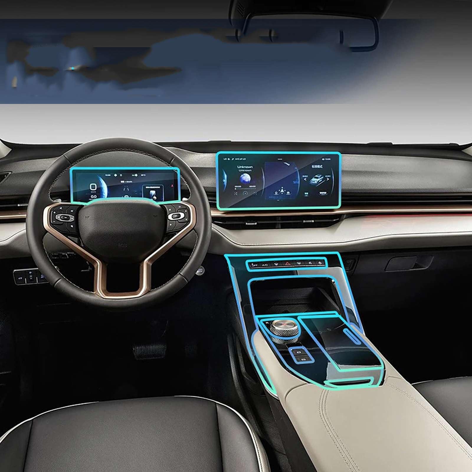 Film intérieur Haval H6 évitez les rayures sur console et tableau de bord