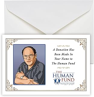 Seinfeld - The Human Fund Double Sided Gift Card 4x6 Pack of 6 WITH ENVELOPES