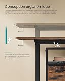 SONGMICS Scrivania Regolabile in Altezza Elettrica, 160 x 70 cm, Scrivania Elettrica, Tavolo con Memoria per 4 Altezze, Porta USB-C, Marrone Vintage LSD136K01 - 7