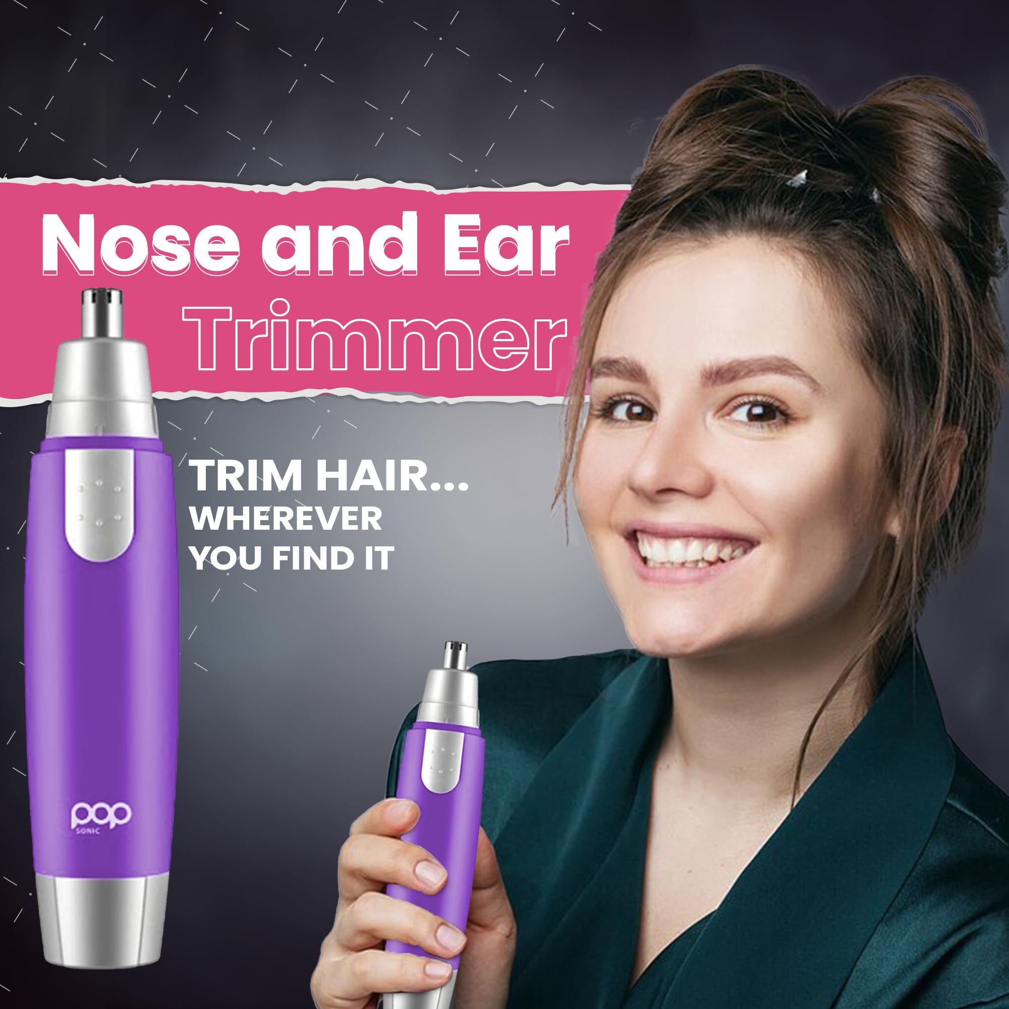 Amazon.com: Pop Sonic Ear & Nose Hair Trimmer – Battery Operated