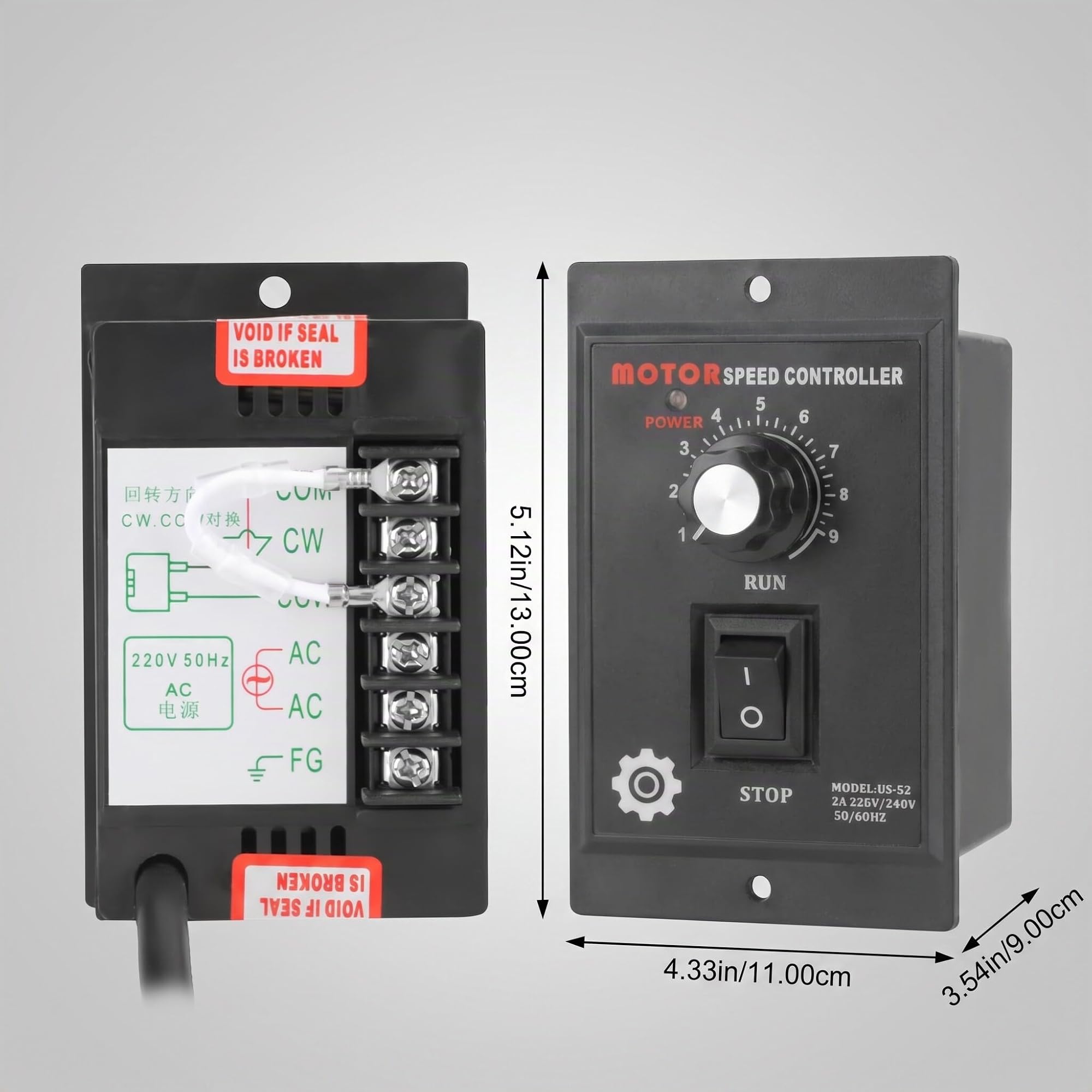 Controlador de Velocidad del Motor de 400W CA 220V Regulador PWM de Precisión Controlador de Avance y Retroceso del Motor Control de Velocidad Variable