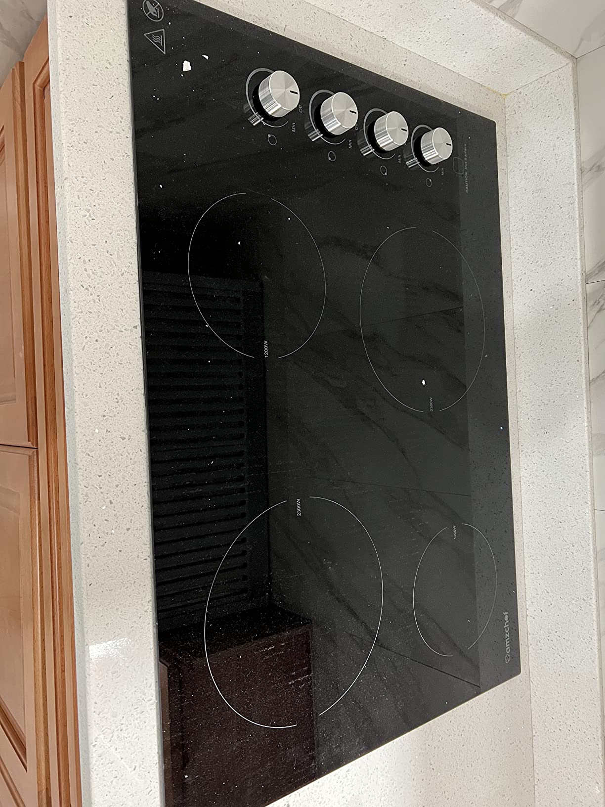 32/mo Finance AMZCHEF Electric Cooktop 30" Builtin Electric Burner