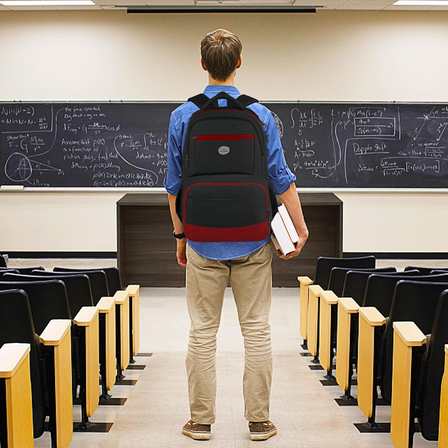 MATEIN Mens Backpack with Lunch Box, Sturdy Padded 17 Inch Laptop Backpack for College, Water Resistant TSA Work Bag with Cooler Compartment, Large Computer Bag for Campus Class Commute