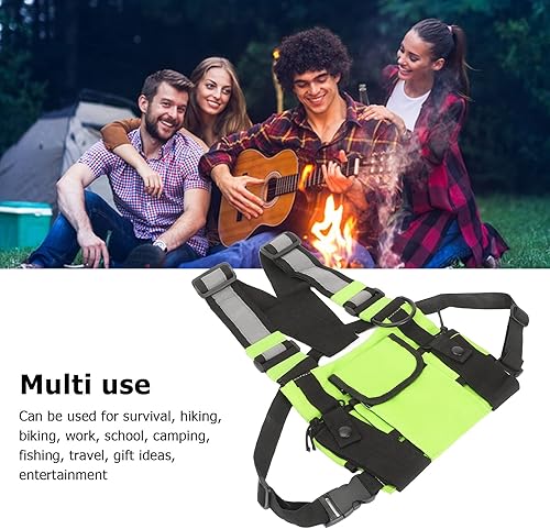 Miniatura 6 de Bolsa de arnés de radio en el pecho, radio universal de dos vías Walkie Talkie para buscar elementos esenciales, bolsa táctica Oxford para el pecho,