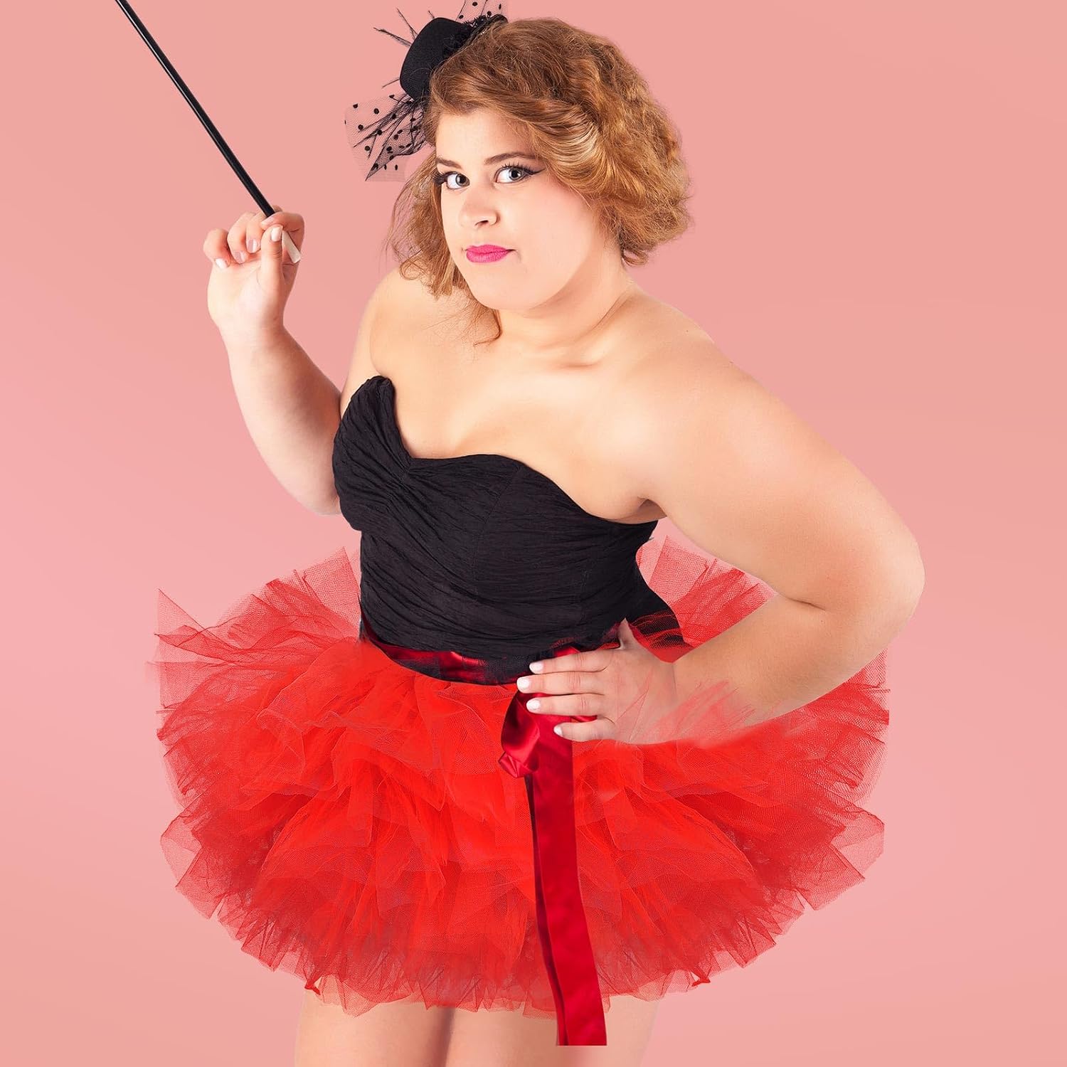 Shihanee 2 Pack 5 Layers Plus Size Tutu Skirts Women
