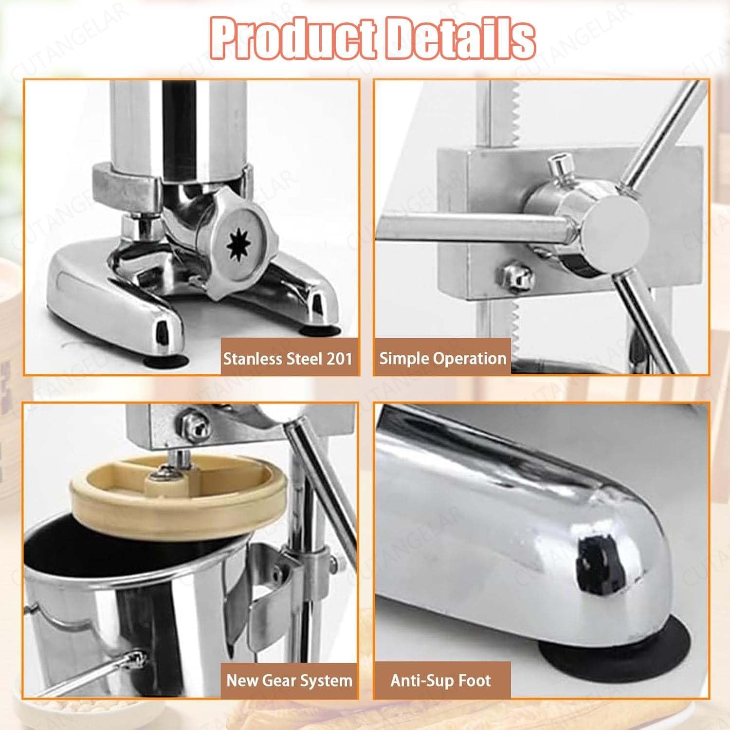 Presse À Pâte Commerciale, Machine À Churros Multifonctionnelle. Caractéristiques Avec Capacité 3L Et 5 Buses. Pour Production À Grand Volume Dans Divers Établissements Alimentaires.(3L)