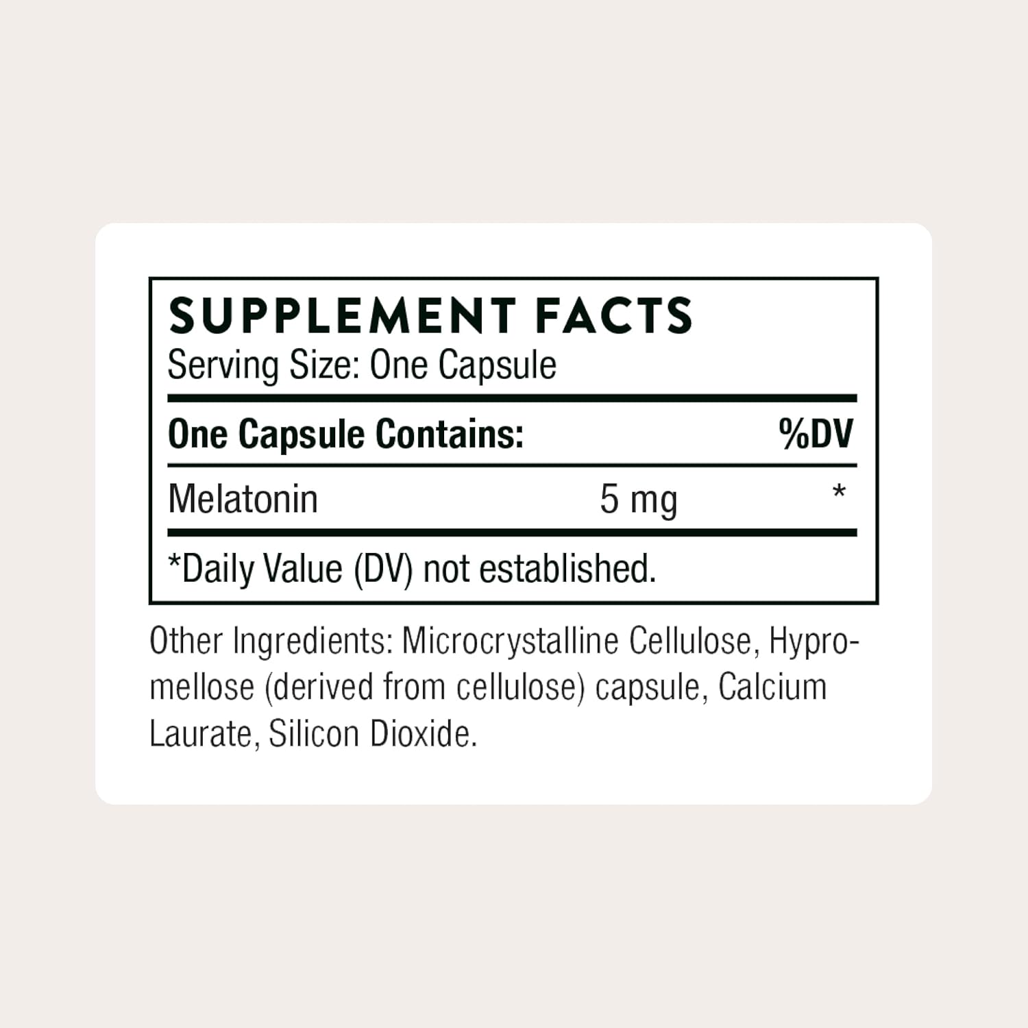 THORNE - Melaton-5 - 5mg Melatonin Supplement - Supports Normal Circadian Rhythms, Restful Sleep & Relaxation* - 60 Capsules - Image 2