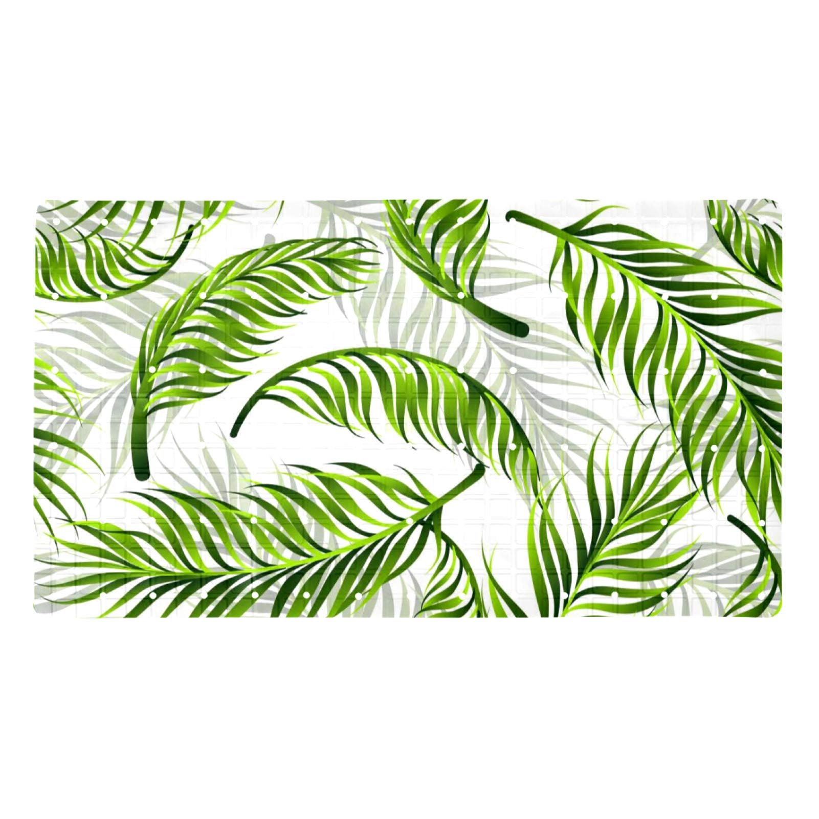 Tapis de bain palmier antidérapant et antibactérien pour douche
