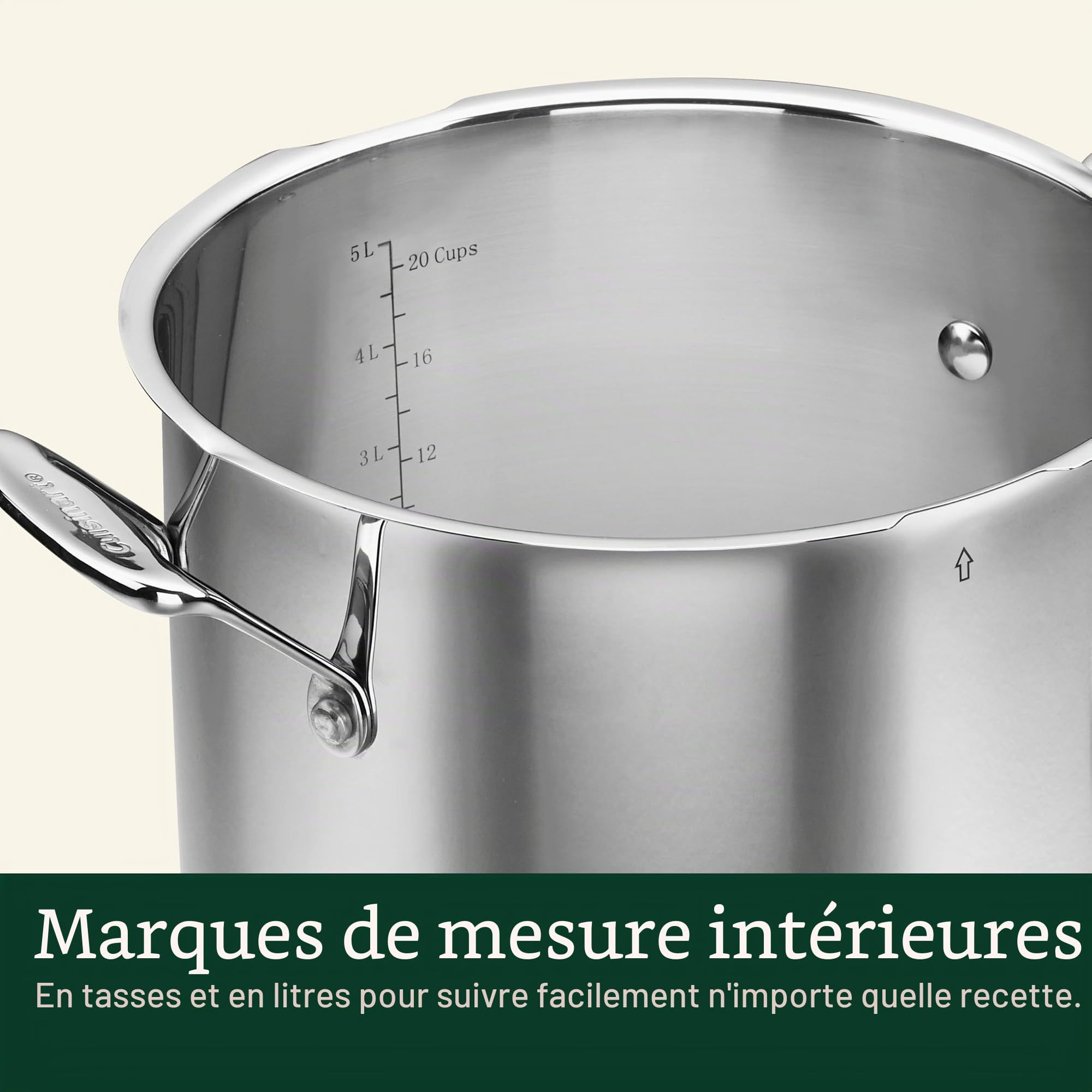 Cuisinart 766S-22 Casserole à pâtes en acier inoxydable avec couvercle filtrant Chef's-Classic-Stainless Cookware-Collection, 6 pintes
