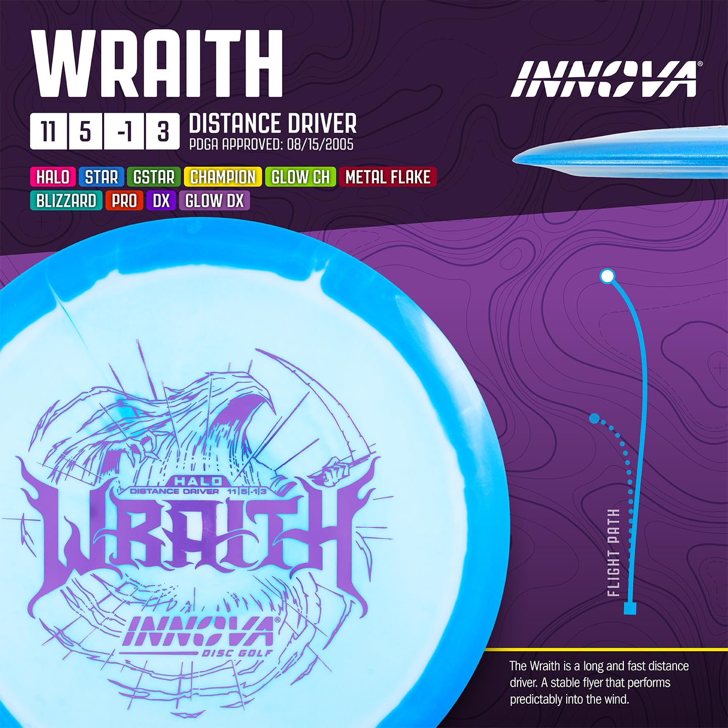 Innova Halo Star Wraith Disc Golf Distance Driver – Langer und schneller Discgolf-Treiber (Farben variieren)