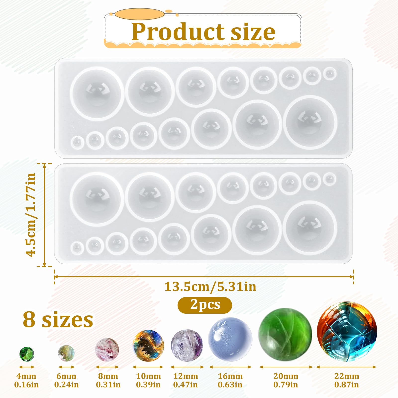 Nifocc Cabochon epoxyhars vorm sieraden giethars vormen glazen koepel gietvormen rond vierkant hart druppels ovale hanger hars vorm edelsteen