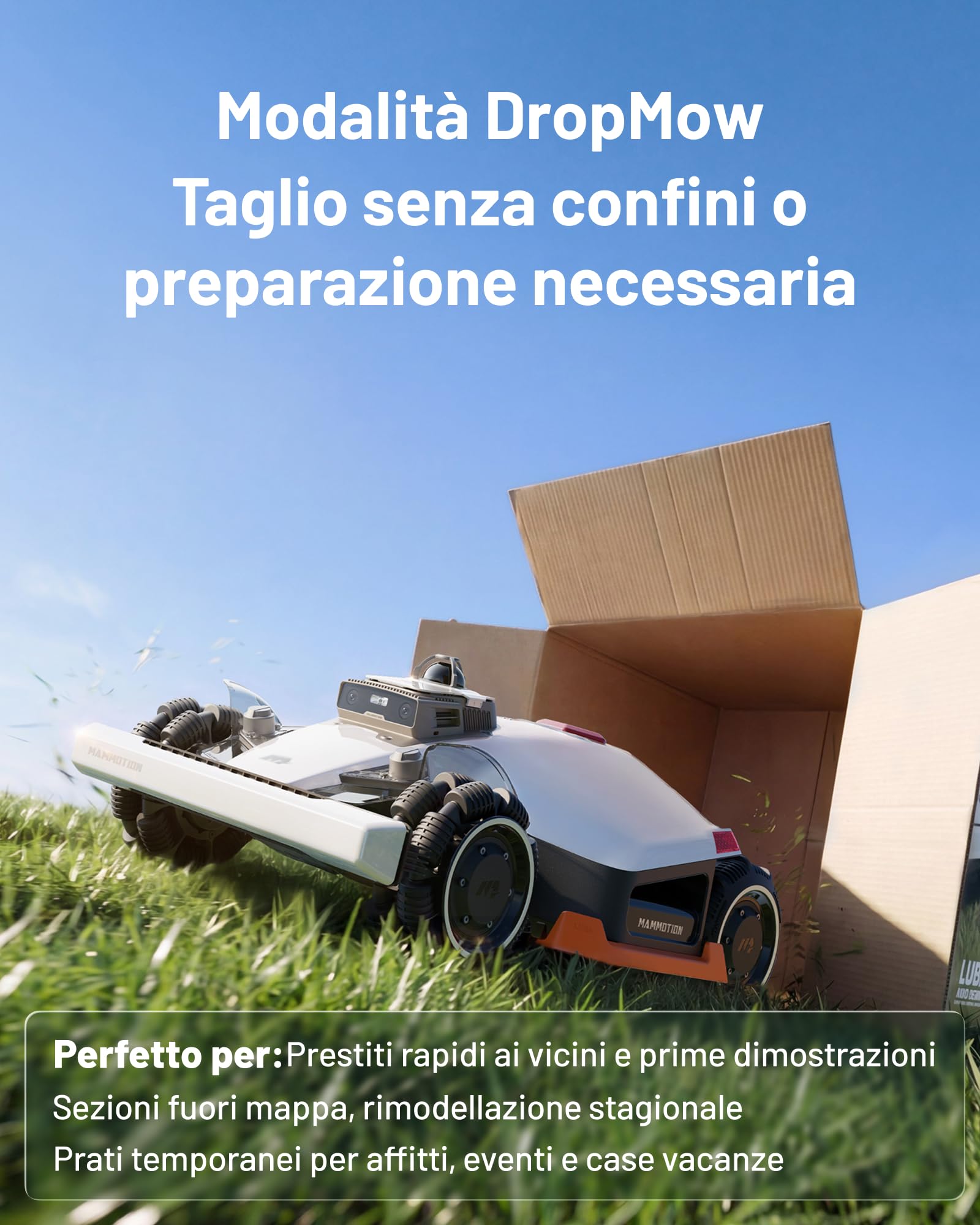 MAMMOTION LUBA 3 AWD 1500 Robot Tosaerba | Robot Tagliaerba LiDAR+Doppia Telecamera AI Vision a 360°, Pendenze all'80%, Gestione Multizona, Altezza di Taglio 25-70mm