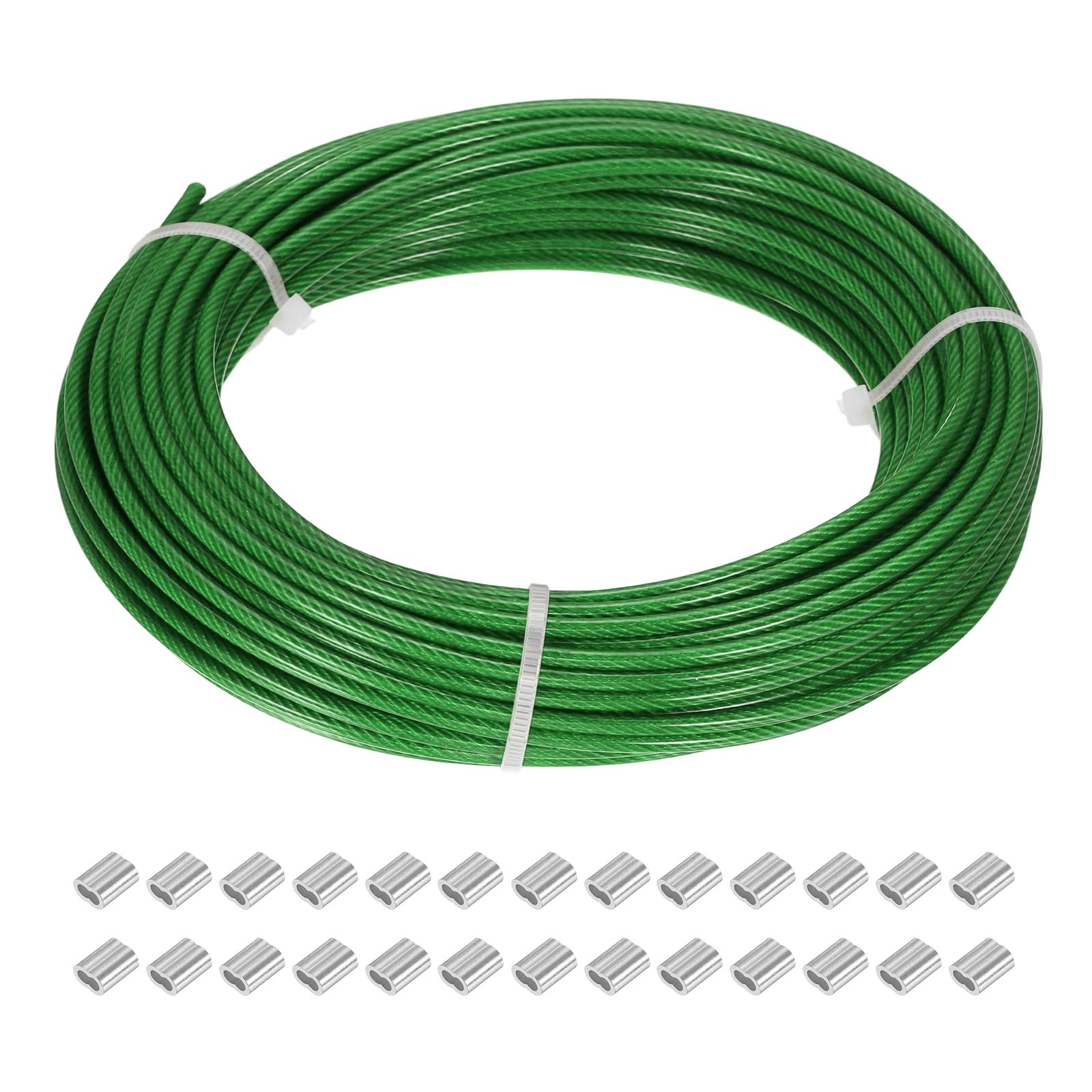 PATIKIL Cable de alambre de 0,3 cm, 20 m, acero inoxidable 304, color verde