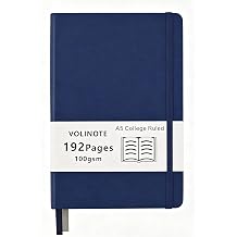 A5 Lined Notebook with 192 Pages, College Ruled Journal 100GSM Paper, Navy
