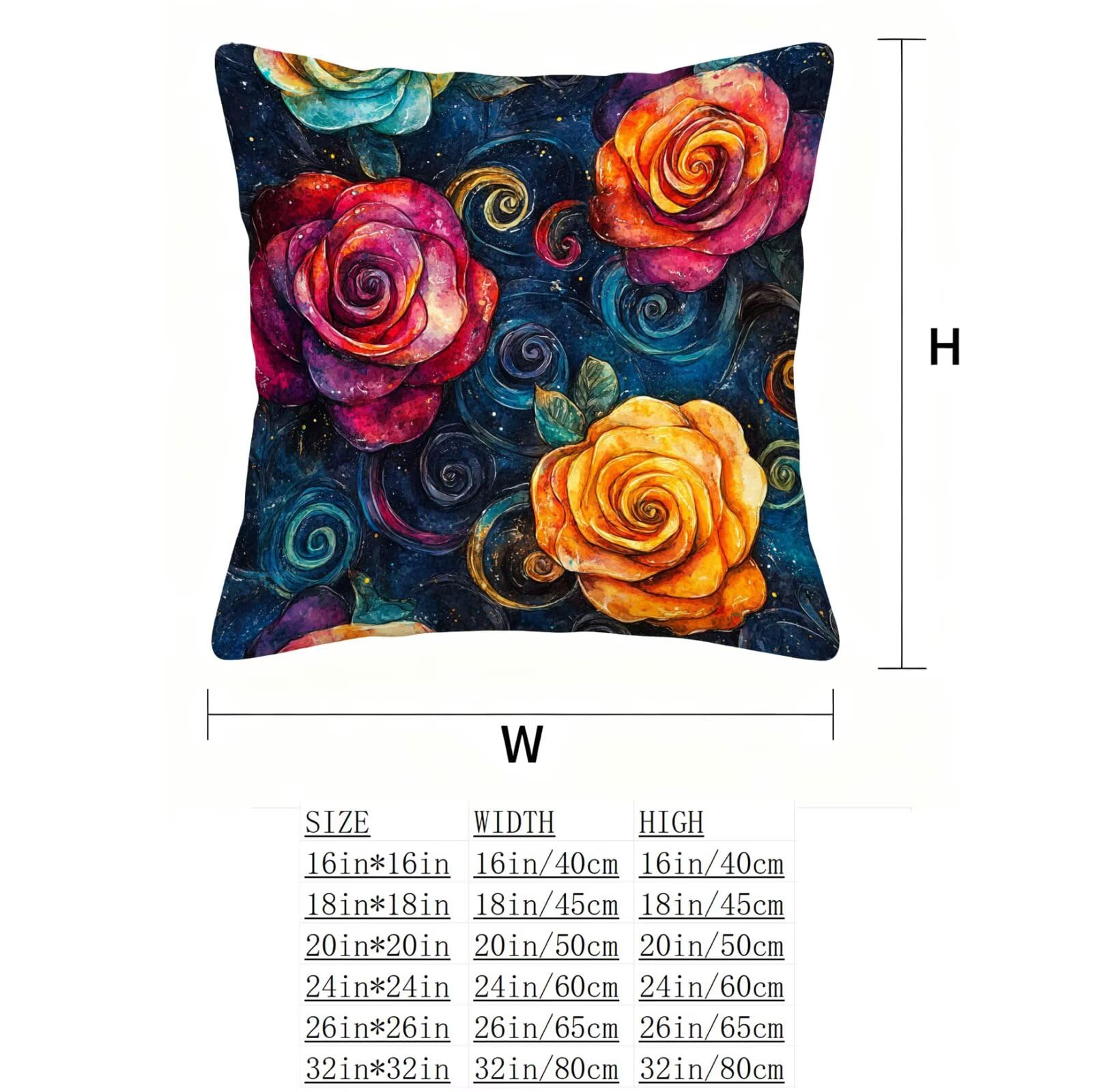 Rojo Funda Cojin 65x65 Flor Funda Almohada 65x65 Cojines Sofa Súper Suave Fundas Cojines Decorativos Fundas Almohadas 4 Piezas Almohada Cervicales y Cuello, para Hogar Cama Salon Decoracion E - 547